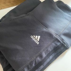 grey adidas long workout legging
